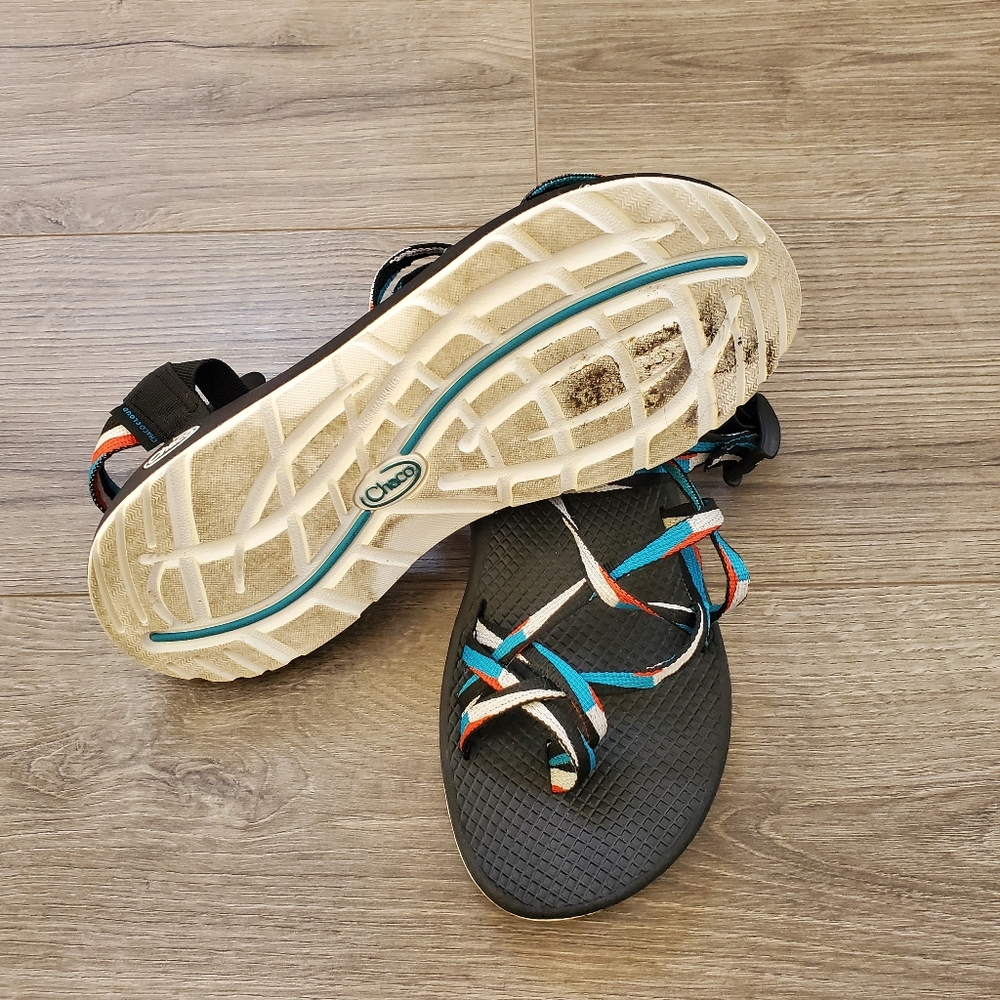 Chaco Z Cloud X2 Point Teal Blue Sandals Womens 11 - Picture 5 of 5